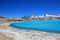 Beautiful Green Lagoon, Laguna Verde, near mountain pass San Francisco and Nevado Ojos Del Salado, Atacama, Chile