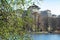 Beautiful Green Leaf Tree Branch during Spring at the Harlem Meer at Central Park with a Skyline View in New York City