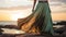 Beautiful Green Maxi Skirt: Romantic Emotion With Exquisite Clothing Detail