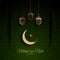 Beautiful green milad un nabi festival card design