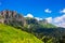 Beautiful green mountain landscape with trees in Lago-Naki