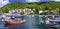 Beautiful green Skopelos island- traditional Neo Klima village.