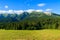 Beautiful green summer landscape of Tatra Mountains in Zdiar village, Slovakia