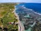 Beautiful Guadeloupe beach drone view