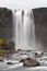 Beautiful Gufufoss waterfall