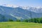 Beautiful Hakuba mountain range in spring season , Nagano Japan