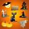 Beautiful Halloween icon set