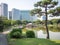 Beautiful Hama Rikyu Garden, Tokyo, Japan