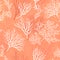 Beautiful Hand Drawn corals seamless pattern, underwater background, great for textiles, banner, wallpapers, wrapping - vector