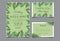 Beautiful hand drawn palm leaf natural wedding invitation cards. Includes invitation templates, RSVP, and thank you cards. Vector