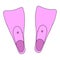 Beautiful hand-drawn vector illustration of a pair of pink flippers isolated on a white background