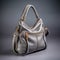 Beautiful handbag women gray,Handbag isolated over white background,AI generated