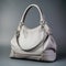 Beautiful handbag women gray,Handbag isolated over white background,AI generated