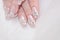 Beautiful hands with french manicure