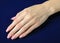 Beautiful hands with perfect nail pink manicure