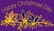 Beautiful Happy Christmas Day Illustration Image Flower Design And Purple Color Background