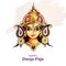 Beautiful happy durga pooja indian festival card background