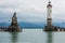 Beautiful Harbor of Island Lindau, Lake Constance, Germany