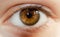 A beautiful hazel eye close up