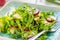 Beautiful Healthy Paleo Green Salad with Green Peas and Radish