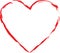 Beautiful Heart Shape in Red Love heart valentines day collection shape sketch ector