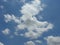 Beautiful heavens white cloud with blue sky background