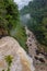 Beautiful hidden Ekom Waterfall deep in the tropical rain forest of Cameroon, Africa