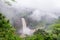 Beautiful hidden Ekom Waterfall deep in the tropical rain forest of Cameroon, Africa