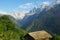 Beautiful high Alps near Soglio, Switzerland