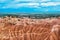 Beautiful high angle view of the red rocks in the Tatacoa Desert, Colombia