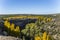 Beautiful high angle view of the Senda de la Vega park in Segovia, Spain