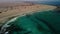 Beautiful high aspect aerial partial orbit clip of Flag Beach