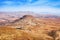 Beautiful highland valley landscape Drakensberg mountains yellow slopes and peaks scenery panoramic view, Lesotho called Kingdom