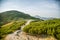 A beautiful hiking trail in the mountains. Mountain landscape in Tatry, Slovakia.