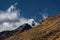 Beautiful Himalayan Landscape with Snow capped Mountains in Kanchenjunga Base Camp Trekking in Nepal