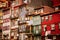 Beautiful historic colorful buildings in the old town of Ribeira in the city of Porto, Portugal