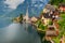 Beautiful historic village with alpine lake,Hallstatt,Salzkammergut region,Austria