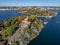 beautiful historical Kastellet citadel on islet Kastellholmen in central Stockholm Sweden