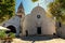 Beautiful historical old town main square of Osor on Cres island with assumption of Mary st. gaudentius church