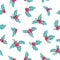 Beautiful Holly Berry seamless pattern, handdrawn creative leaves - christmas background, great for X-Mas themes, banners,