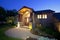 Beautiful home entryway at dusk