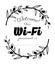 Beautiful home typography - Wi-Fi password vector