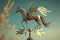 Beautiful homemade weather vane horse model