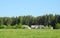 Beautiful homestead in field, Lithuania