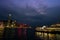 Beautiful HongKong cityscape at sunset, Hong kong city