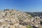 Beautiful horizon of ancient ghost town of Matera Sassi di Mate