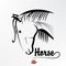 Beautiful horse icon illustration logo vector image