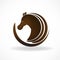 Beautiful horse logo vector identity card symbol label image logo vector