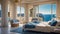 Beautiful hotel room with sea view luxurious elegant residential