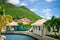 Beautiful houses at Philipsburg, St Maarten